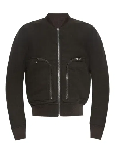 Rick Owens Zip-fastening Pocket Bomber Jacket In Gray
