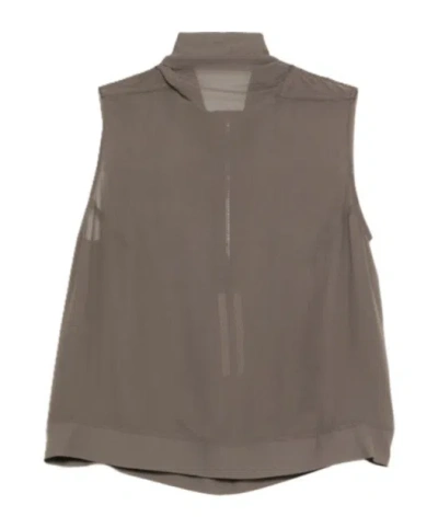 Rick Owens Zip-fastening Vest In Brown