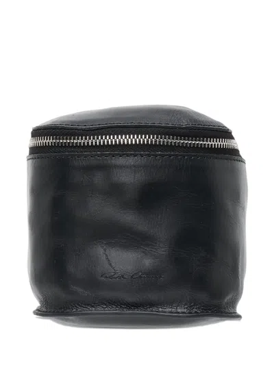 Rick Owens Zip-fastening Wash Bag In Black