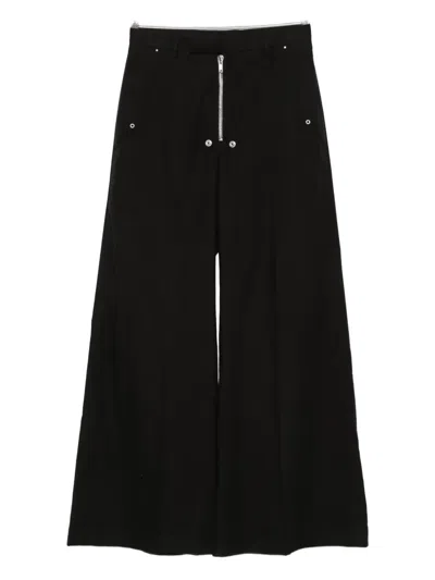 Rick Owens Zip-fly Button Trousers In Black