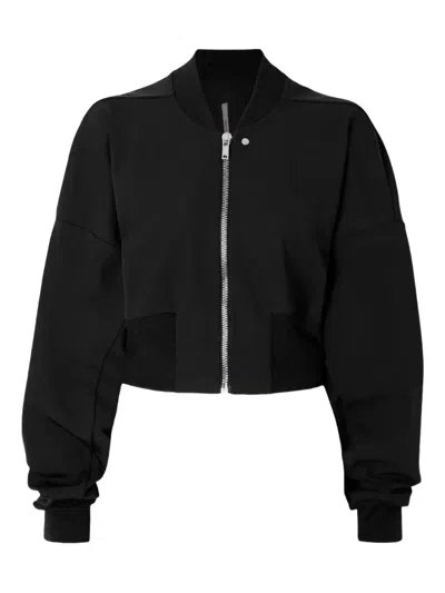 Rick Owens Zip-front Cropped Jacket In Black