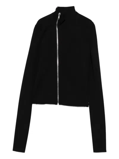 Rick Owens Zip-front Cropped Jacket In Black