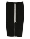 Rick Owens Zip-front Drawstring Midi Skirt