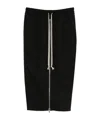 Rick Owens Zip-front Drawstring Midi Skirt In Black