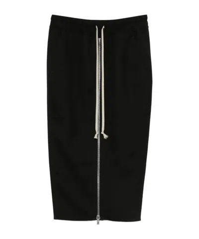 RICK OWENS RICK OWENS FRONT ZIP PILLAR SKIRT