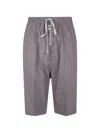 Rick Owens Zip-front Drawstring Shorts In Purple