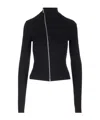 Rick Owens Zip-front High-neck Jacket In Black
