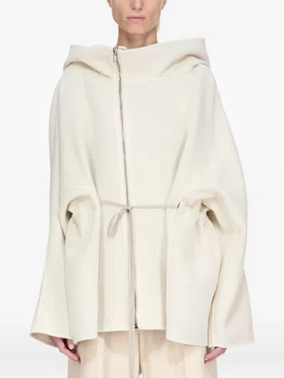 Rick Owens Zipfront Hooded Jkt In Neutral