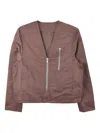 Rick Owens Zip-front Jacket In Brown