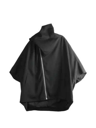 Rick Owens Zip Funnel-neck Jacket In Black