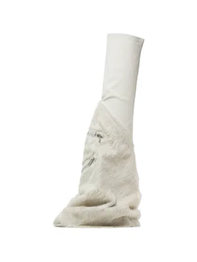 Rick Owens Zip-fur Boots In Multi