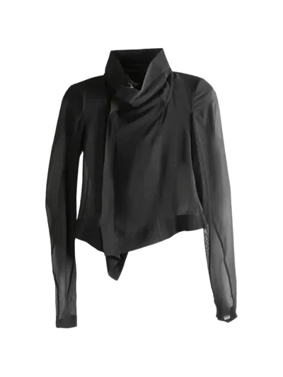 Rick Owens Classic Biker Jacket In Gray