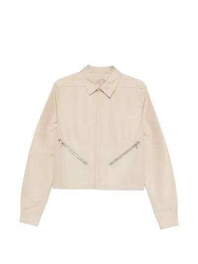 Rick Owens Zip Jacket In Neutral