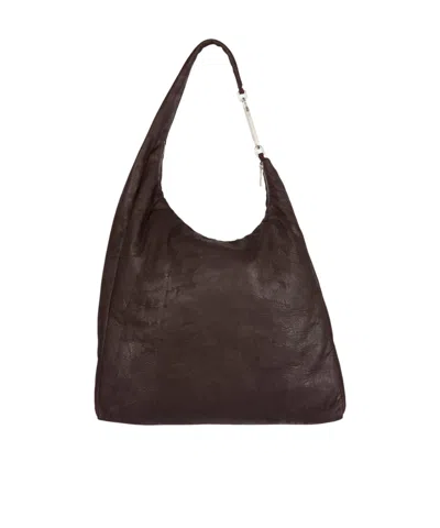 Rick Owens Zip-open Shoulder Bag In Black