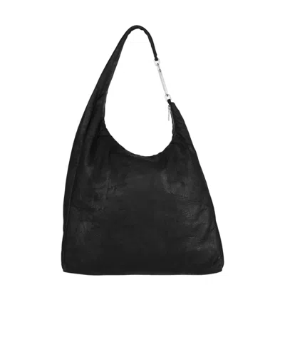 Rick Owens Zip-open Shoulder Bag In Black