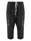 Rick Owens Zip-pocket Drawstring Trousers In Black