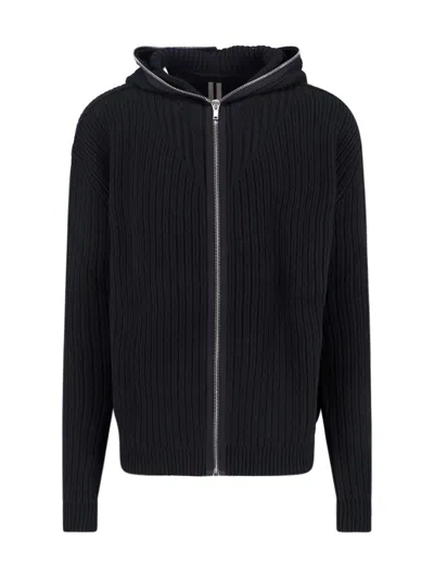Rick Owens Zip Sweater In Black