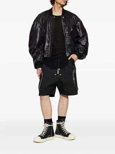 Rick Owens Zip-up Bomber Jacket In Black