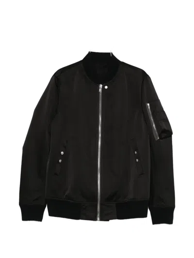 Rick Owens Zip-up Bomber Jacket In Black