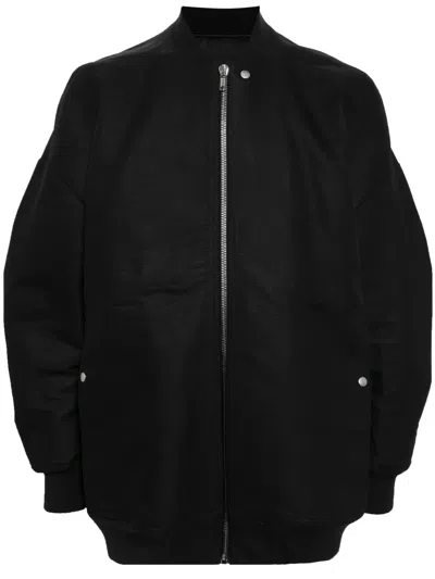 Rick Owens Zip-up Bomber Jacket In Black