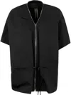 Rick Owens Zip Casual Jacket In Schwarz