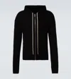 Rick Owens Zip-up Cotton Cardigan In Black