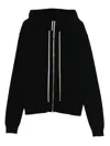 Rick Owens Zip-up Hooded Jacket In Black