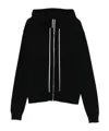 Rick Owens Zip-up Hooded Jacket In Black