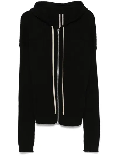 Rick Owens Zip-up Hoodie In Black