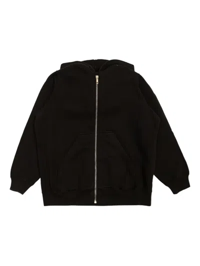 Rick Owens Kids' Zip-up Hoodie In Black