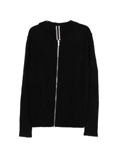 Rick Owens Zip-up Hoodie In Black