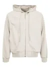 Rick Owens Off-white Concordians Windbreaker Hoodie In Neutral