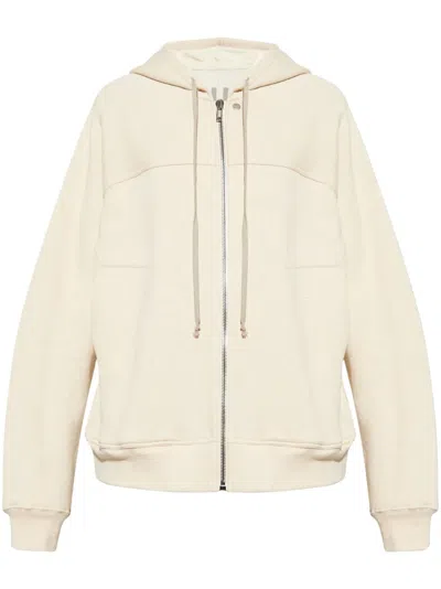 Rick Owens Zip-up Hoodie In Nude