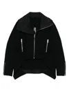 Rick Owens Tailored Jacket With High Collar And Long Sleeves