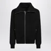 Rick Owens Blixa Dracucollar Wool Bomber Jacket In Black