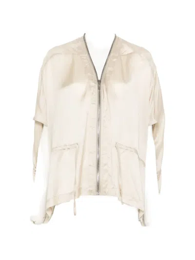 Rick Owens Zip-up Jacket In Neutral