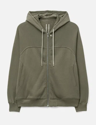 Rick Owens Zip-up Jersey Windbreaker In Green