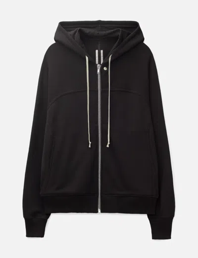 Rick Owens Zip-up Jersey Windbreaker In Black