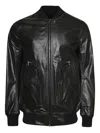 Rick Owens Black Hollywood Bauhaus Leather Flight Jacket In Black