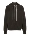 Rick Owens Mens Black Windbreaker Relaxed-fit Cotton-jersey Hoodie Xs In Black
