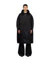 Rick Owens Jumbo Peter Cotton And Silk Down Coat In Black