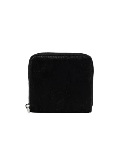 Rick Owens Zip Wallet In Black