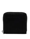 Rick Owens Zip Wallet In Brown