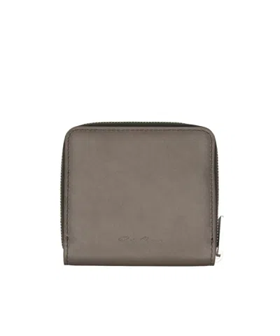 Rick Owens Zip Wallet In Gray