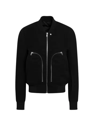 Rick Owens Zip-detail Bomber Jacket In Black