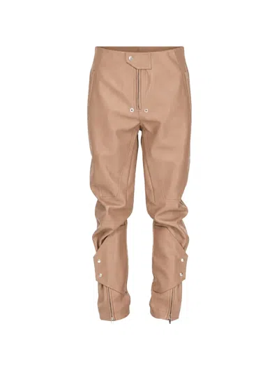 Rick Owens Zip-detail Trousers In Neutral