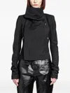 Rick Owens Zipped Biker Jacket In Black
