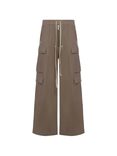 Rick Owens Zipped Cargo-pocket Trousers In Green