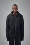 Rick Owens Mens Black Gimp Oversized Stretch-woven Hoody In Black