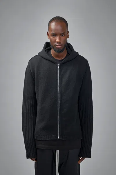 Rick Owens Zipped Hoodie In Black